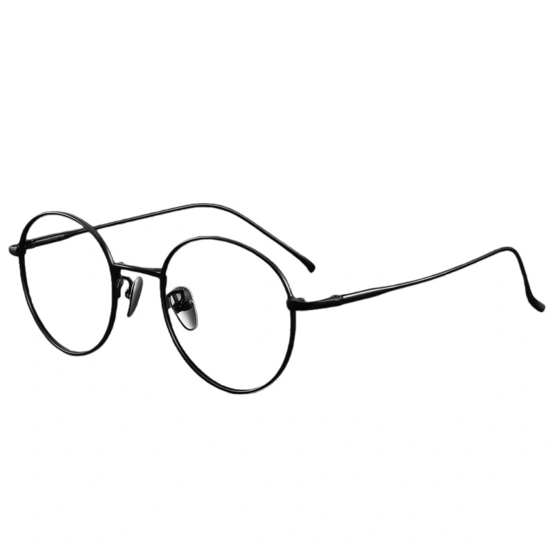 Intellectual Hot Nerd Round Circular Titanium Eyeglasses