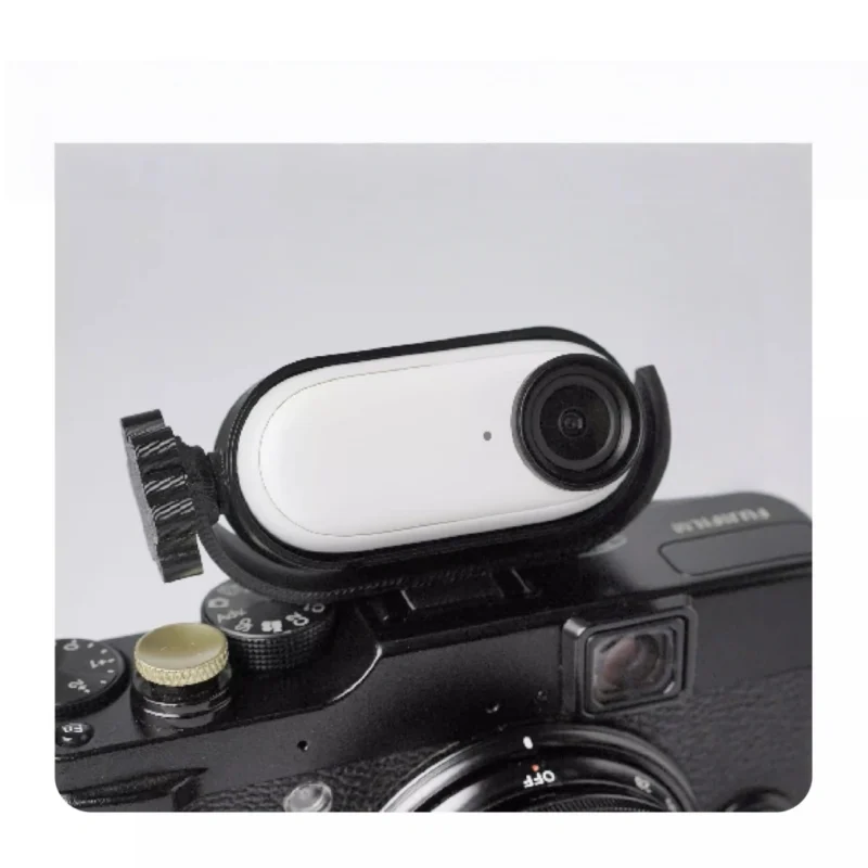 A minimalist magnetic hot shoe mount featuring Action Camera Hot Shoe Mount in high-strength 3D-printed material for POV recording setups.